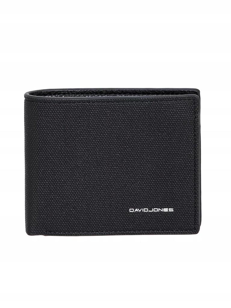 David Jones Men's Slim Wallet, Eco-leather, Black