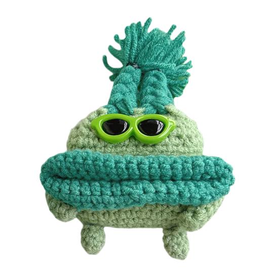 

В язаний мультяшний чохол для навушників AirPods 1/2/3/4 для AirPods Pro 1/2/3 Сумісний з Bluetooth Бездротовий чохол для зарядки навушників Захисний чохол для навушників E