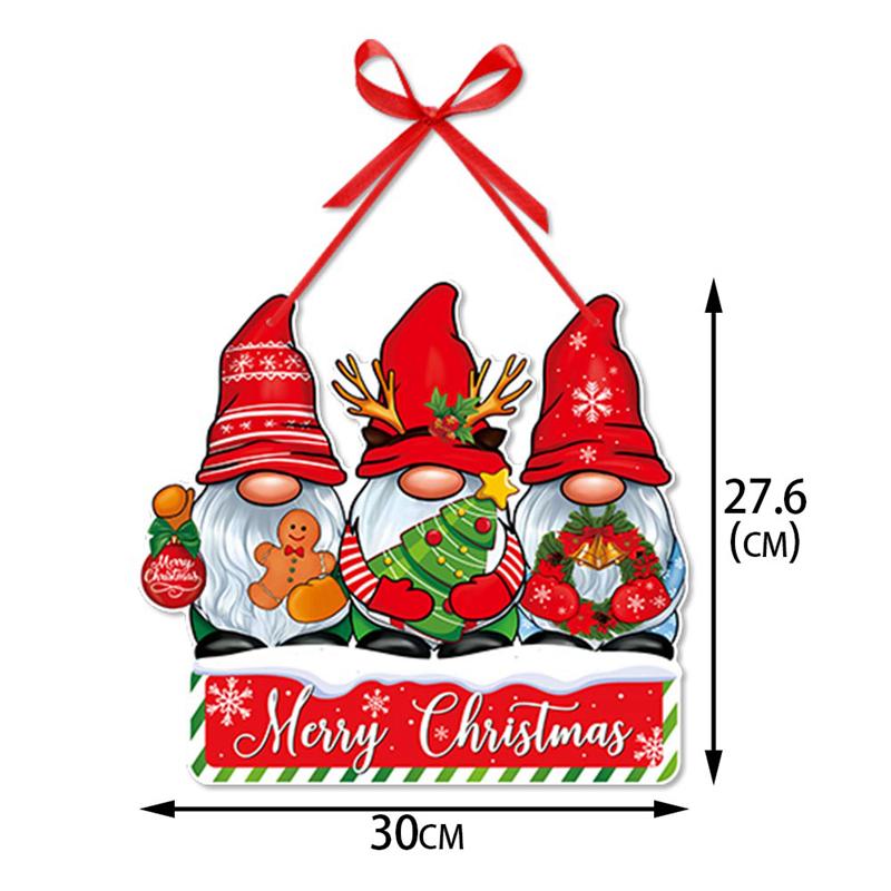 Merry Christmas Door Hanger New Year Party Pendants Xmas Tree Hanging Oranment Santa Claus Snowman Christmas Decoration for Home