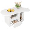 Coffee table with drawers, cloud-shaped coffee table with open storage compartments, high-quality materials. 97*45*43.5cm