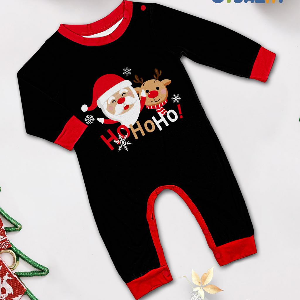 Prints Family Matching Long Sleeve Tops+Pants Set Family Matching Sets