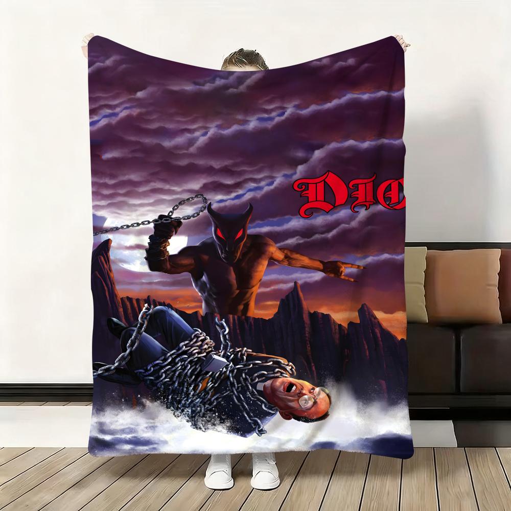 

Art D-Dio Rock Band Throw Thick Flannel Blanket Lightweight Warm Cozy Skin-Friendly Throw for Sofa Bed Office Winter Use 75x90cm