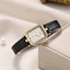 Gedi Women's Retro Minimalist Square Watch with Leather Strap - New Waterproof Quartz Design