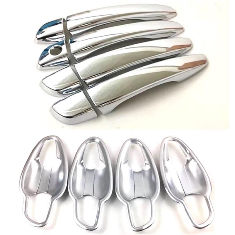 For Peugeot 3008 3008GT 5008 LHD 2017 2018 ABS Chrome Door Handle Cover Trims Door Bowl Frame Sticker Car Accessories