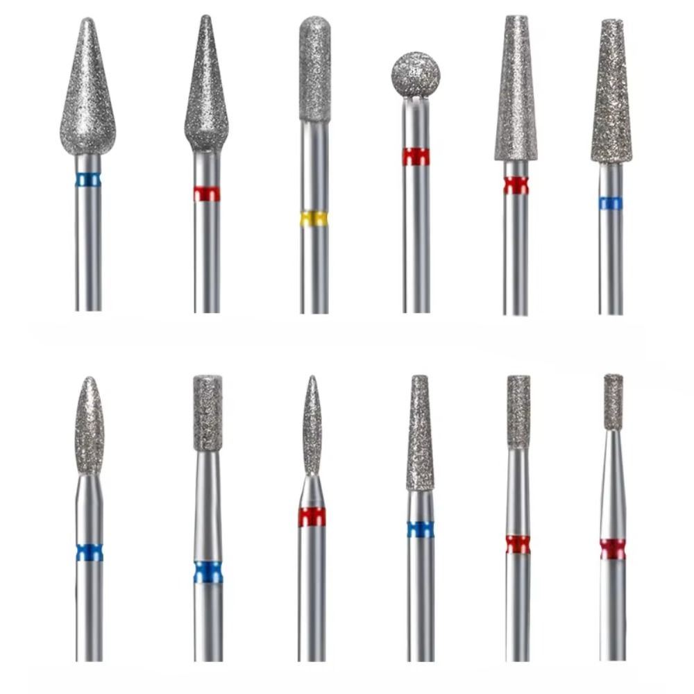 10Pcs Russian Style Nail Art Drill Bit Kits Cuticle Nail Grinding Bits  for Manicure Machine