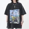 Anime JoJo's Bizarre Adventure Dio Kakyoin Graphic T Shirt Men Women Clothing Casual Cotton Tshirt Washed T-shirt Harajuku Tops
