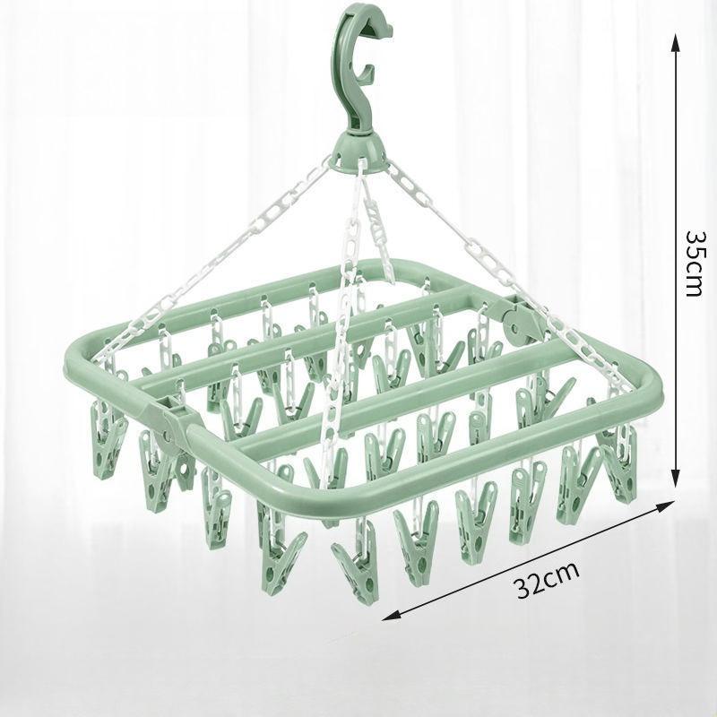 

Синие складные подвесные сушилки, крючок с вращением на 360° для сушки полотенец, бюстгальтеров, одежды, перчаток, пластик, складная сушилка для одежды зелёный