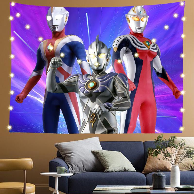 Ultraman Cartoon Wall Hanging for Children's Room Decoration Background Cloth