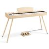 Donner DDP-80 Digital Piano, 88 Keys, Hammer Action, Wooden Construction, MIDI Compatible, 3 Pedals, Stand, Adapter Included, Perfect for Beginners an