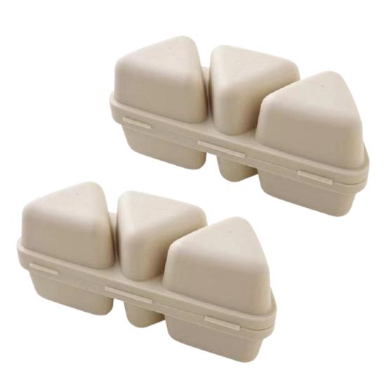 6-in-1 Dreieck Reisbällchenform Bento Box und Sushi Maker Spülmaschinenfest Lunchbehälter für Onigiri Sushi Seetang Reisbällchen