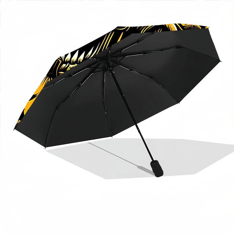 1pc Halloween Horror Automatic Folding Umbrella, Lightweight Retractable Compact Travel Umbrella, 8-Rib Sturdy Frame081