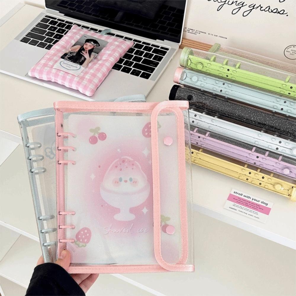 PVC Photo Storage Book A5 Card Organizer Holder Practical Loose Leaf Binder  for Idol Cards
