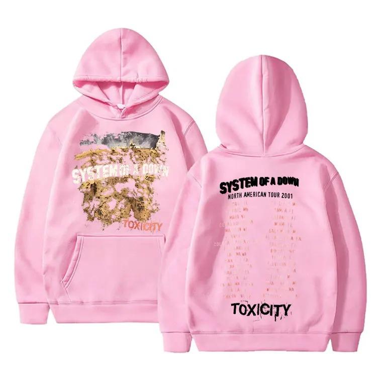 Rock Band System of A Down Toxicity Tour Hoodie Men Women Gothic Punk Vintage Hooded Sweatshirt Unisex Fleece Oversized Hoodies