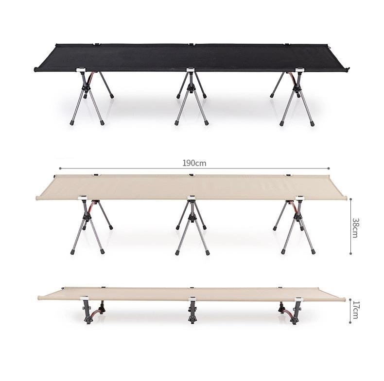 Outdoor March Aluminum Alloy Folding Bed Portable Camping Tent Single Bed Reclining Chair