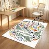 Floral Artwork Theme Soft Crystal Velvet Rug Custom Name & Text Print Non Slip Floor Rug for Bedroom Living Room