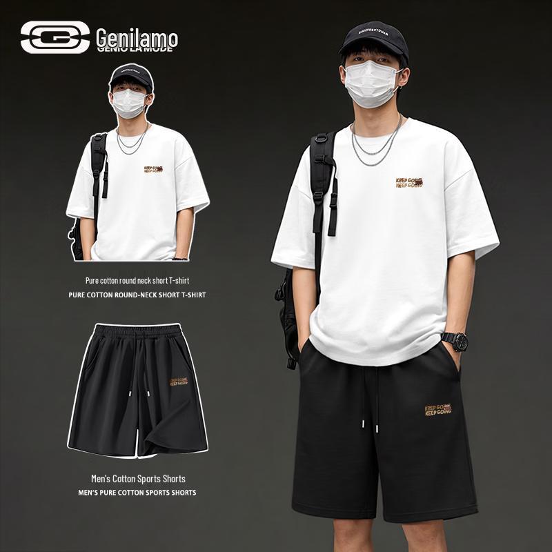 GENIOLAMODE Men s Cotton Casual Sportswear Set XL