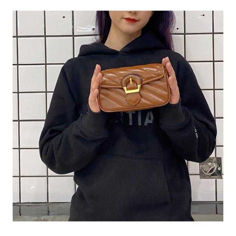 

Chain Bags, Niche and Popular Bags, Single-shoulder Crossbody Small Square Bags, Underarm Bags коричневый