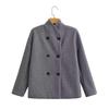 2024 Autumn/Winter Women's Two-Tone Wool Coat: European & American Street Fashion