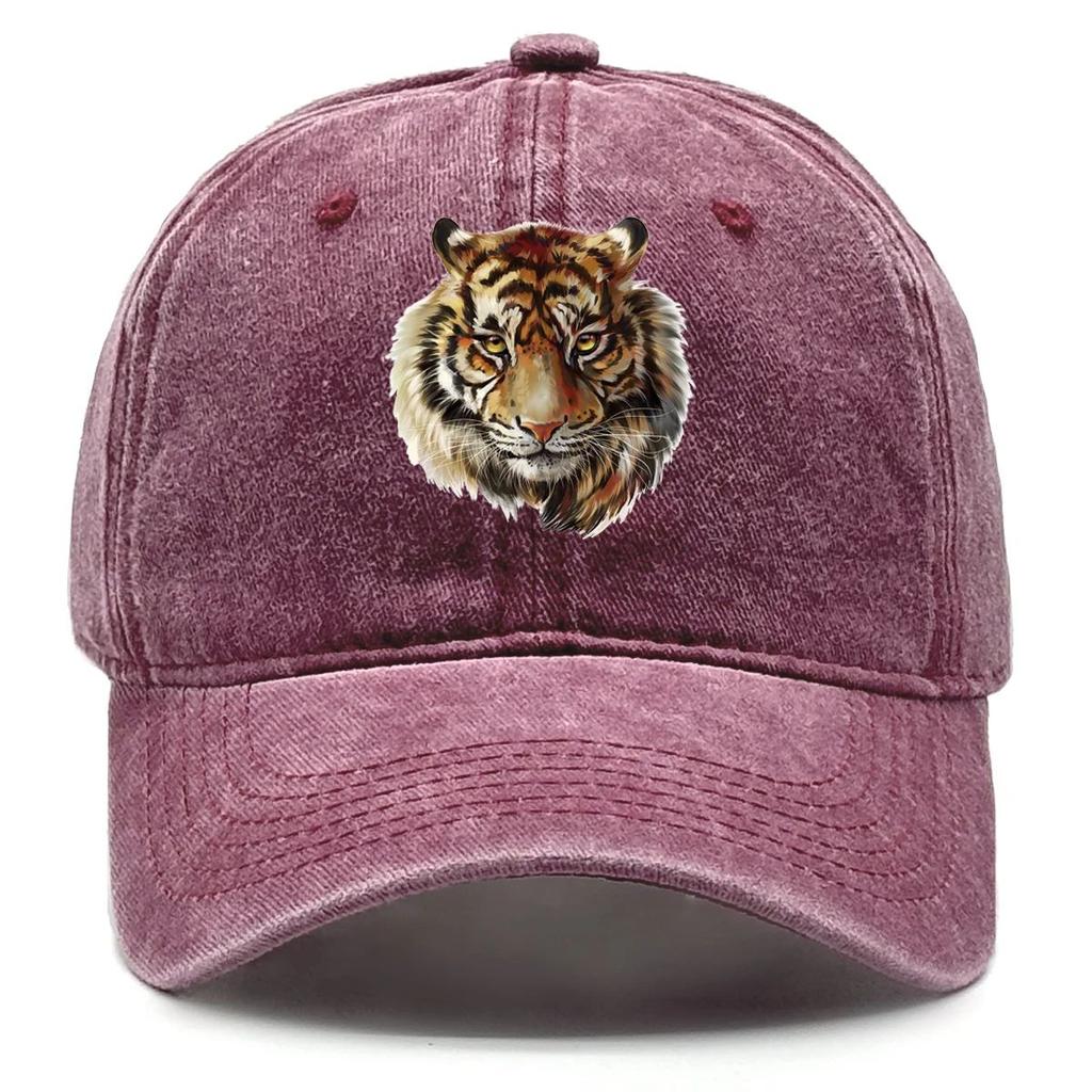 2026 Tiger Head Printed Adjustable Caps Animal Heads Men Cap Casual Vintage-Inspired Snapback Outdoor Sun Protection Baseball Ca