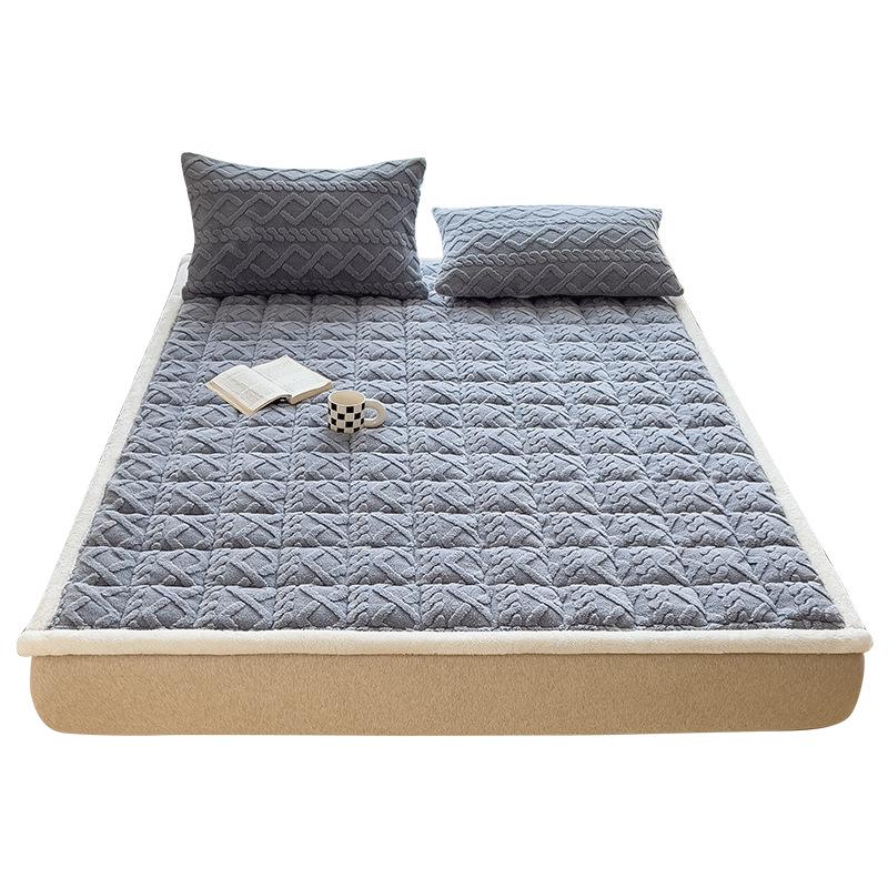 Winter Velvet Mattress Topper: Thick, Warm, Thin Pad for Single Student Dorms