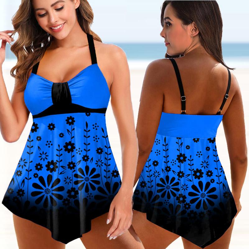 

Женский цельный купальник большого размера 2023, женские купальники, сексуальные монокини с высокой талией, купальные костюмы, летняя пляжная одежда, купальный костюм 5XL синий