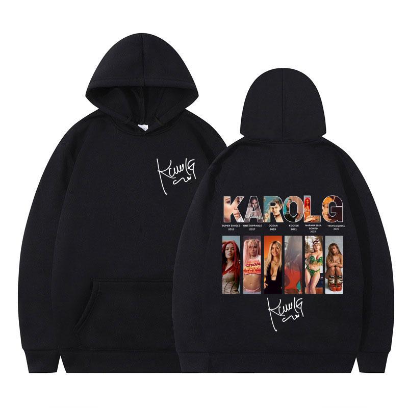 

Singer Karol G Tropicoqueta 2025 Album Cover Hooded Sweatshirts Man Woman Hip-hop Winter Fashion Hoodies Aesthetics Pullover Top 3XL