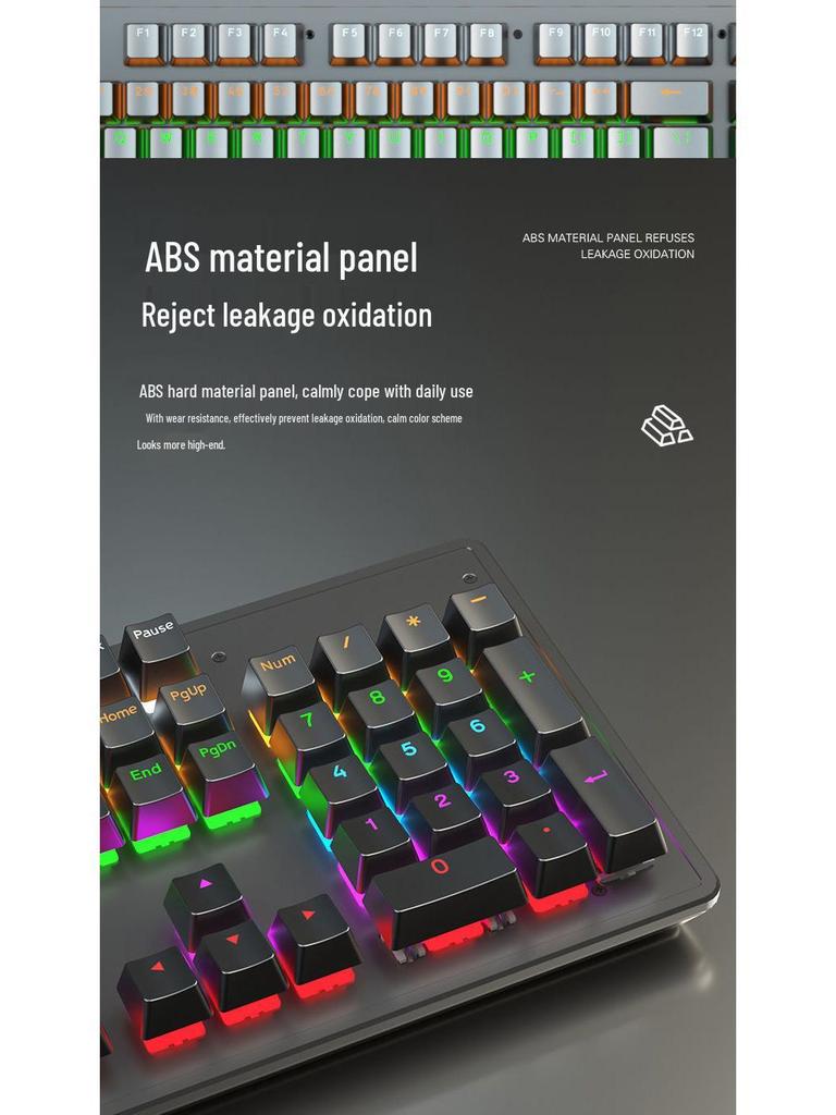 87-Key Mechanical Keyboard with Blue, Black, Red, Brown Switches - Wired for E-sports, Gaming, Typing, Desktop, Laptop, Universal Compatibility