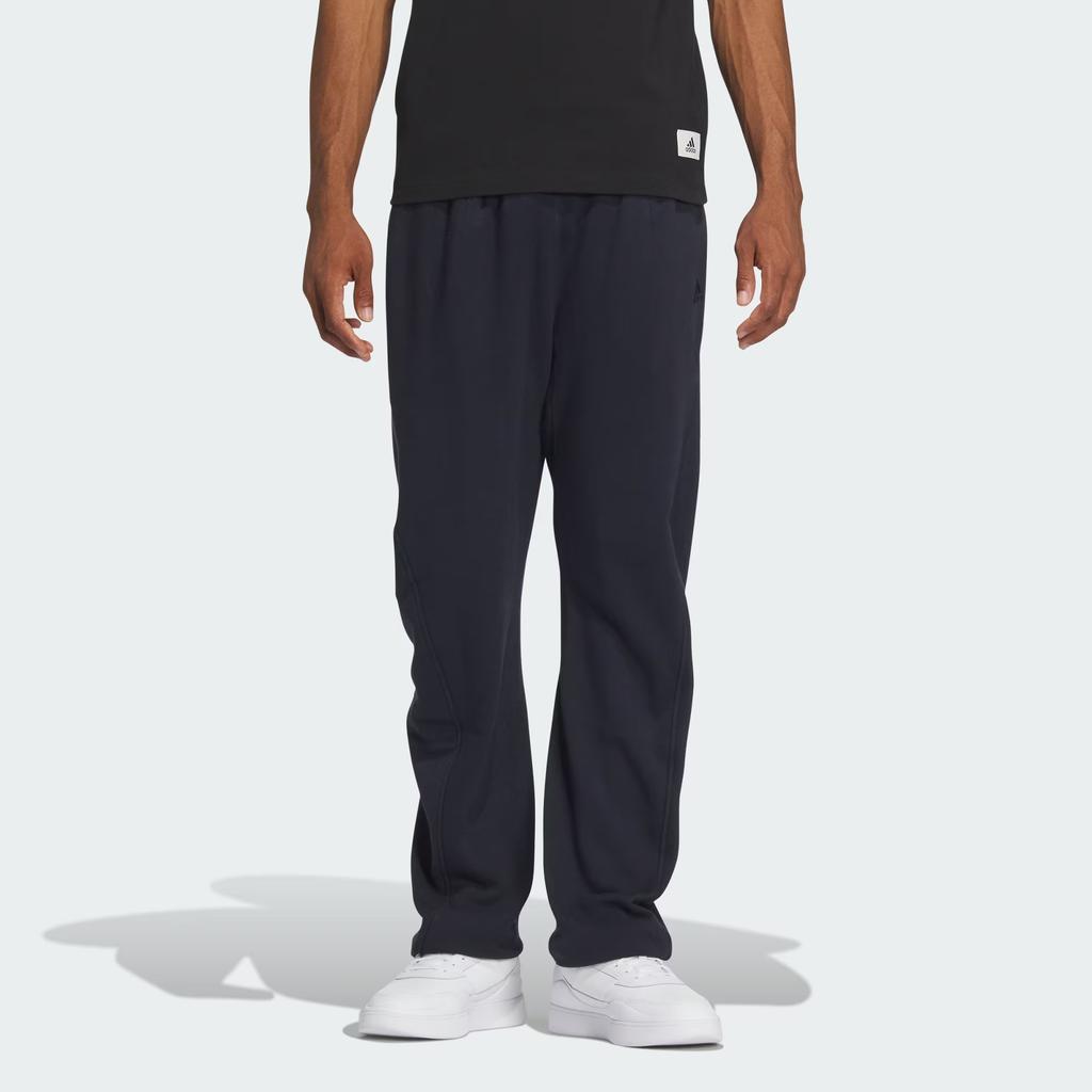 Adidas All Season Full-Length 3D Embroidered Detail Loose Knit Sweatpants Men Bottoms Legend-Ink-Blue IX6818