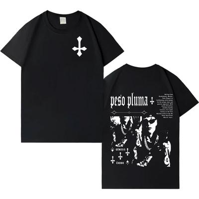 Singer Peso Pluma Hip Hop Graphics High Quality Retro Tshrits Mens Casual T Shirt Oversized Harajuku Crewneck Cozy Short Sleeve