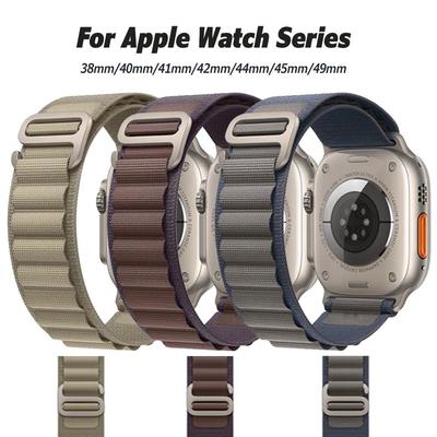 Alpenarmband Nylonarmband für Apple Watch Band 49mm 45mm 41mm 44mm 40mm 38mm 42mm für Iwatch Serie 5 SE 6 7 8 9 Ultra Sportarmband