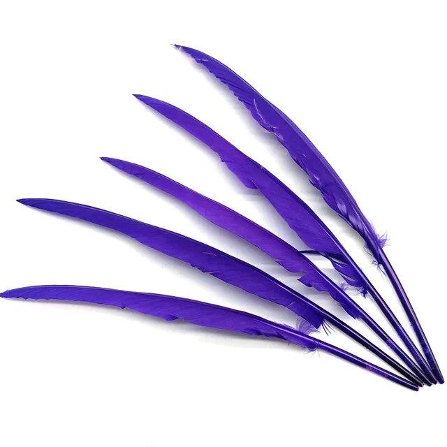 

100 шт фазан Турция большие перья крылья шлейфы DIY индийский головной убор рождественская ваза украшения свадебные аксессуары для рукоделия L королевский синий
