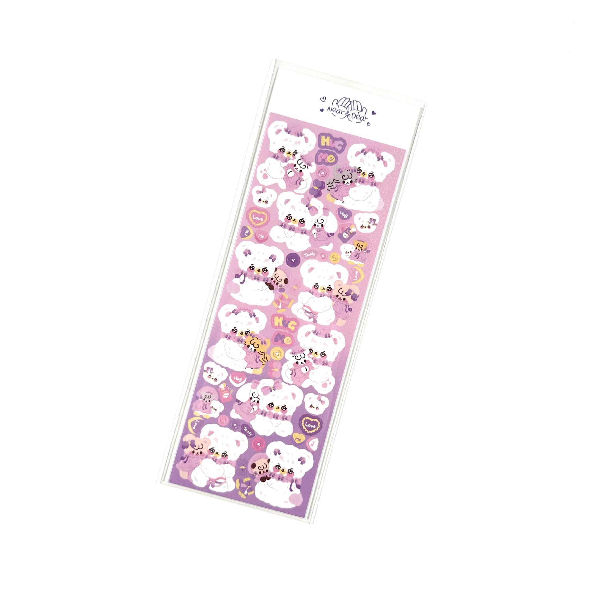 Korean Bobobo Cartoon Animal Laser Stickers - Cute & Creative Korean-Style for Diaries