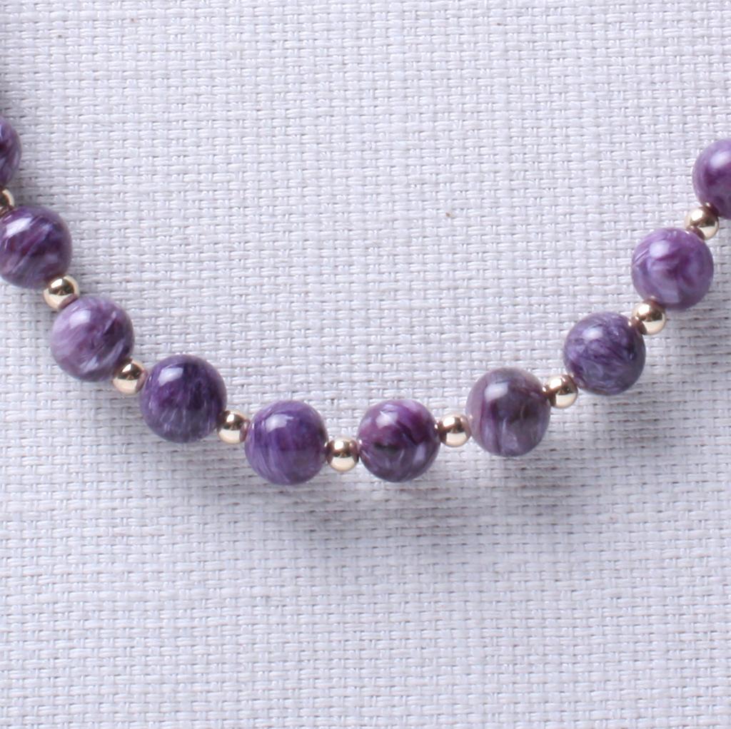 Bien Vetu 7Mm Charoite Gf Necklace