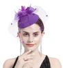 Vintage Netz Kopfbedeckung kleiner Hut Kopfschmuck Braut Haar Hochzeitsaccessoires Feder Kopf Abendvorstellung Party Bühne Schleier