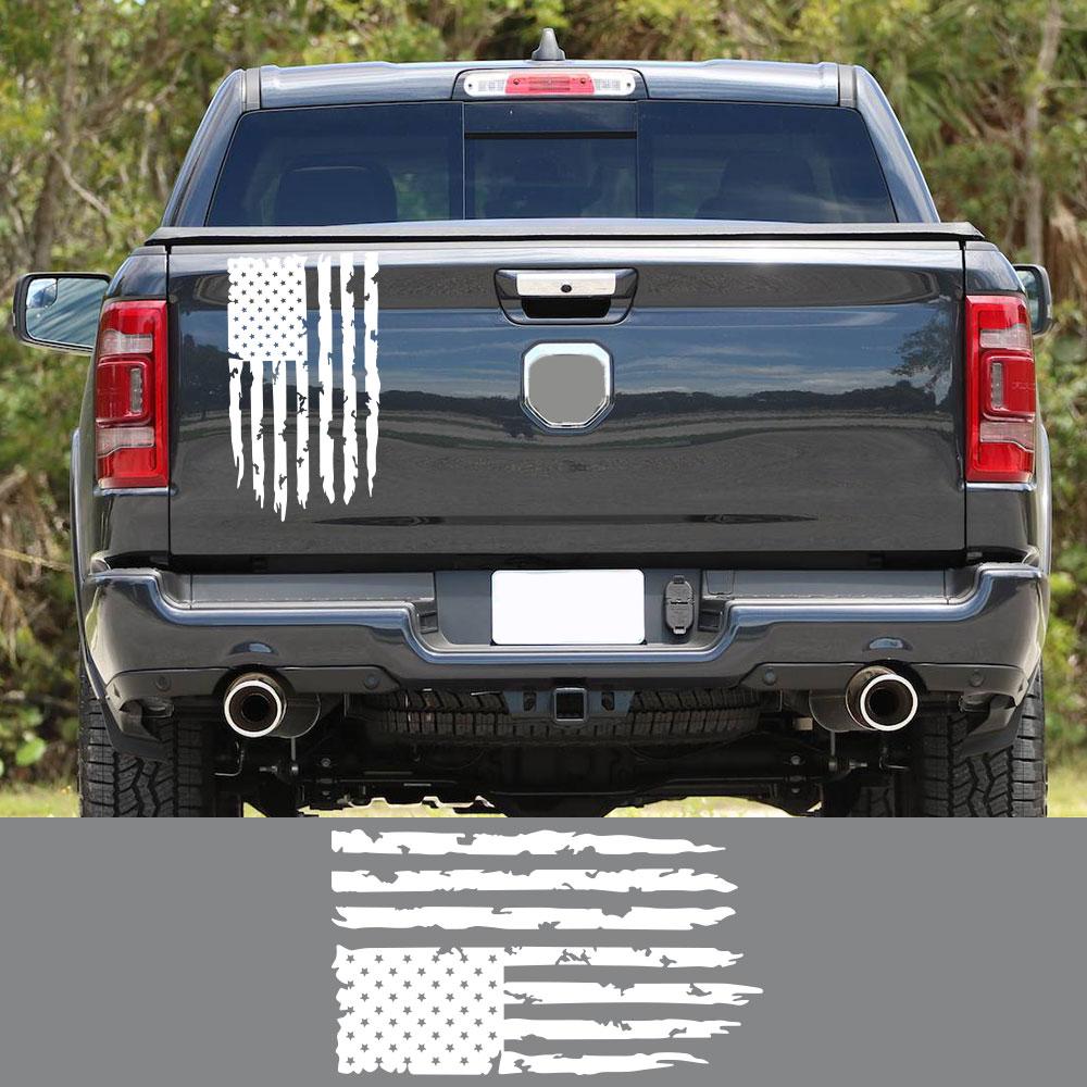 Car Sticker USA Flag Decor Decal For Dodge RAM Toyota Hilux Tacoma Jeep Gladiator Isuzu Dmax Ford F150 Auto Tuning