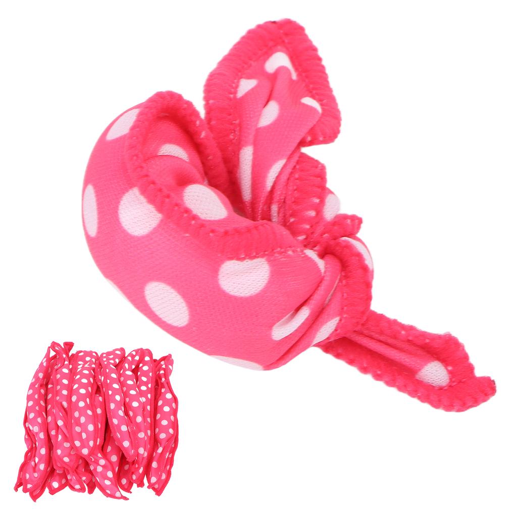 20pcs Heatless Hair Curler Soft Folding DIY Sponge Hair Styling Rollers for Sleeping Rose Red