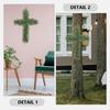 2Pcs Cross Wreath Metal Wire Cross Shaped Wreath Form for DIY Floral Decor Christmas and Religious Celebrations Home Wreath Making Supplies