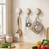 3Pcs Reusable Suction Cup Hooks Waterproof Bathroom Towel Hooks Kitchen Storage Hook  Entryway