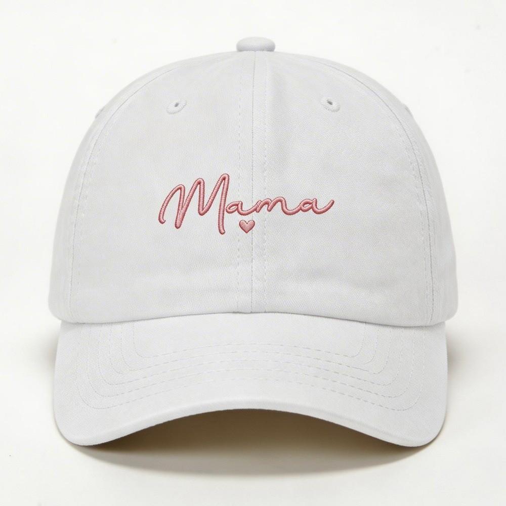 Adjustable Mama Heart Caps Washed Cotton Baseball Cap Fashion Sport Visors Cap Gifts