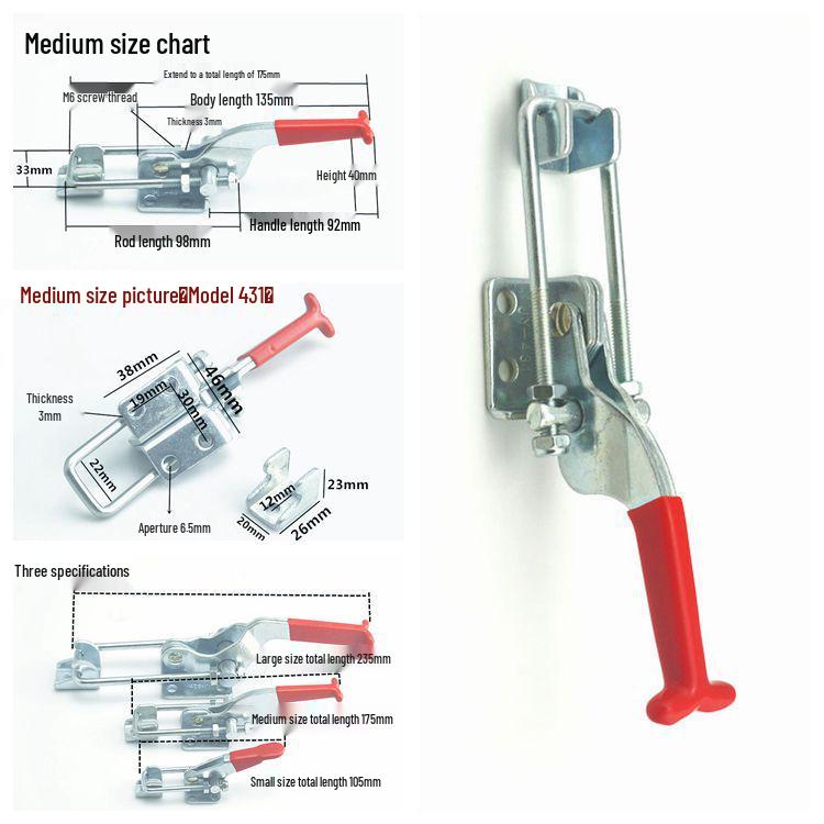 304 Stainless Steel Adjustable Toggle Latch Clamp