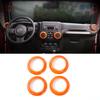 Air Conditioner Vent Outlet Trim Cover For Jeep Wrangler JK JKU 2011-2017 Orange