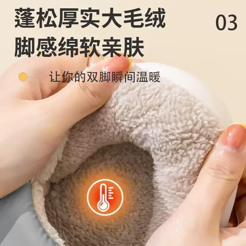 Cotton slippers women's autumn and winter bags heel non-slip indoor home household thickened warm couple wear down cotton shoes men