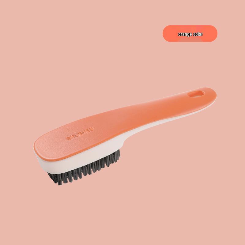 Nordic Style Soft Bristle Shoe and Laundry Brush with Long Handle - Gentle Cleaning for Shoes and Clothes