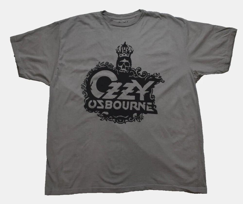 Оззи Осборн Логотип Корона Череп Спортивный Серый Перепечатка Унисекс S-4XL Унисекс Футболка S 2000₽