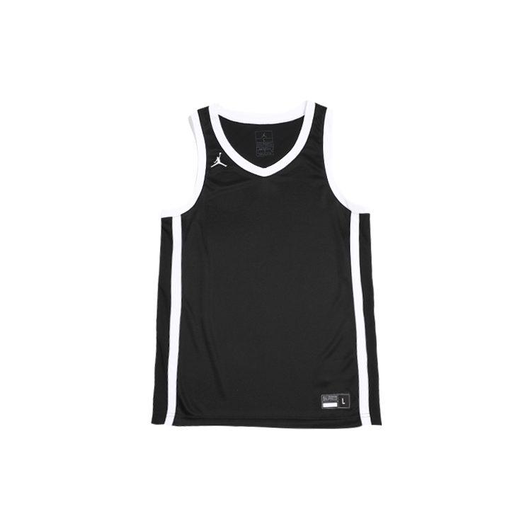 Jordan Basketball Jersey Men's Black White AR4320-012