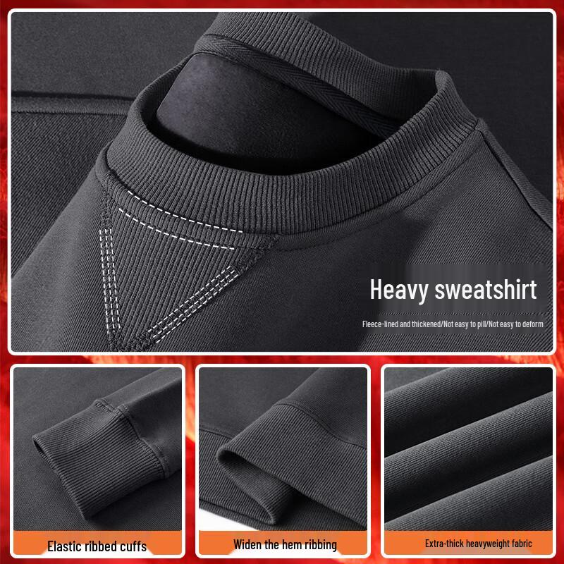 GLM Men's Fleece Lined Round Neck Sweatshirt