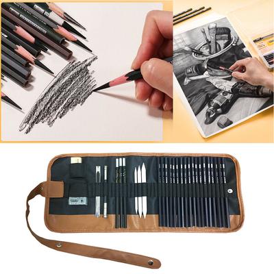 Professional Sketching Drawing Art Pencil Kit Set Artist Graphite Charcoal Stick