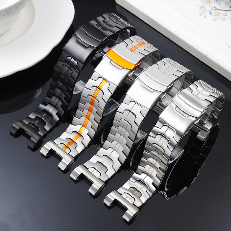 For Casio G-SHOCK GST Series GST-210/W120L/S130L/S310 GST-B100 W300/400G Men WatchBand Titanium Alloy Steel Modified Watch Strap