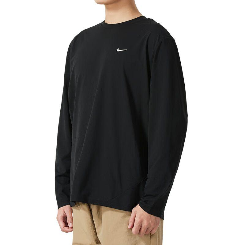 Nike Dri Fit T Shirts Men's Black Crew Neck Moderate FZ0671-010
