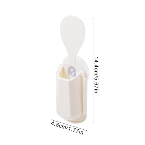 Rice Paddle Holder, Rice Paddle Rest, Rice Paddle Pocket, Suction Cup Design, Adhesive Type, Rice Paddle Stand, Small Item Storage, Space-Saving, Stan